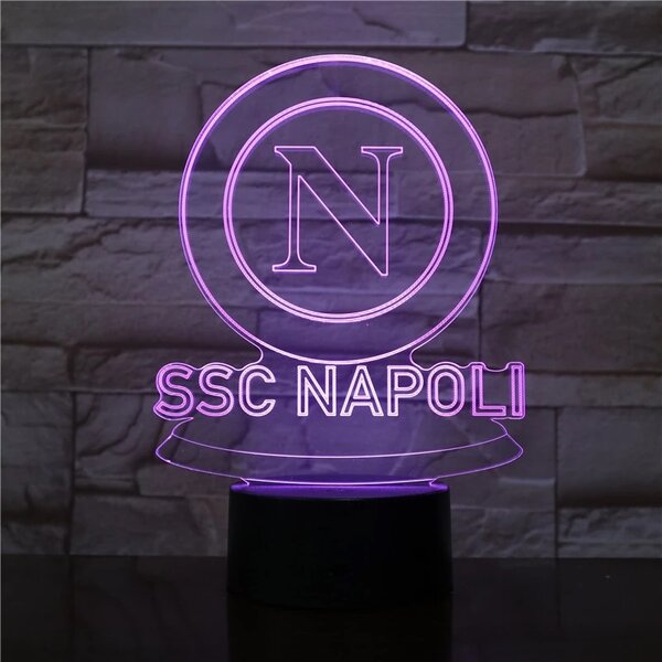 Beling 3D lampa, Neapol,futbalový darček,16 farebná S465