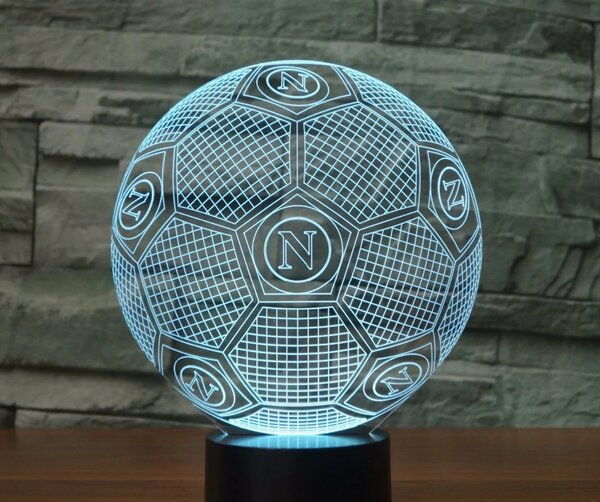 Beling 3D lampa,S.S.C. Napoli lopta,futbalový darček, 16 farebná S461