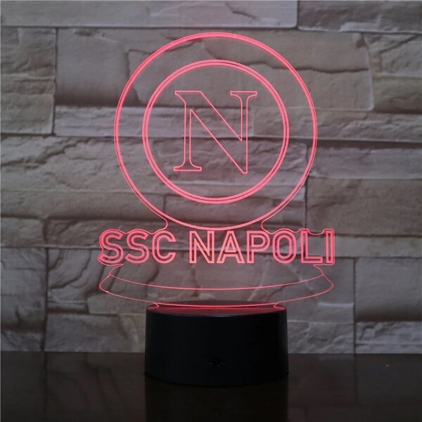 Beling 3D lampa, Neapol,futbalový darček,16 farebná S465