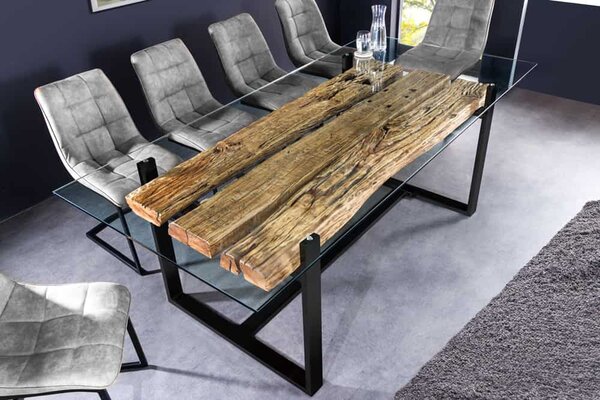 Dizajnový jedálenský stôl Shark II 220 cm teak