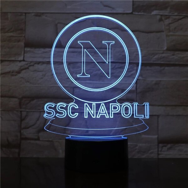 Beling 3D lampa, Neapol,futbalový darček,16 farebná S465