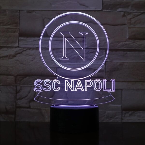 Beling 3D lampa, Neapol,futbalový darček,16 farebná S465
