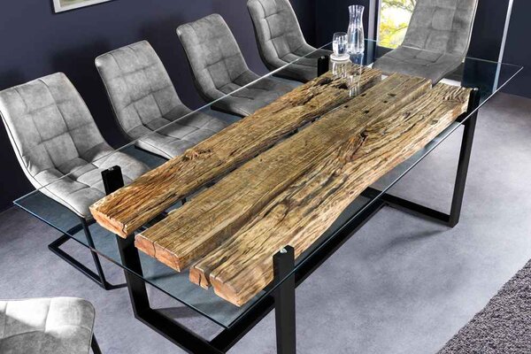 Dizajnový jedálenský stôl Shark II 220 cm teak