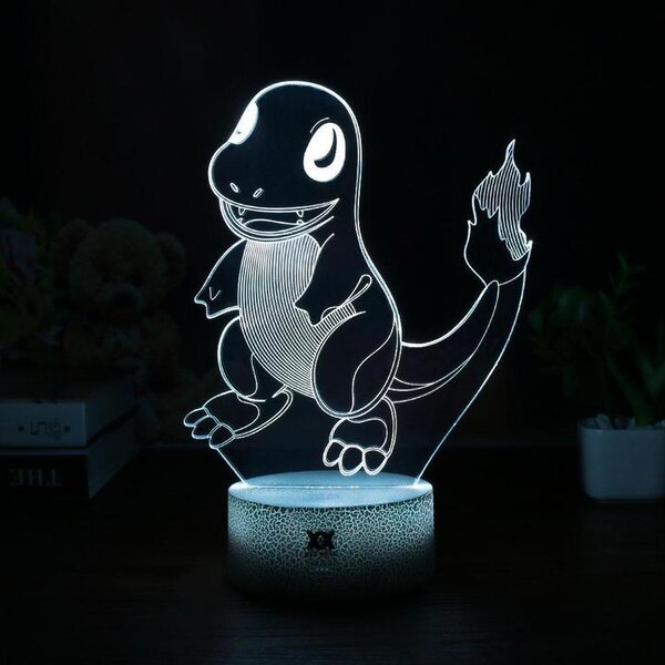 Beling 3D lampa,Charmander, 7 farebná S476