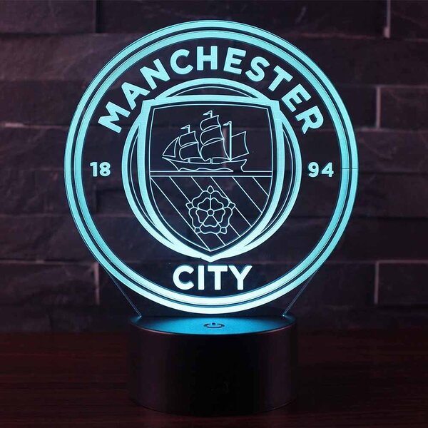 Beling 3D lampa, Manchester city, futbalový darček,16farebná S470