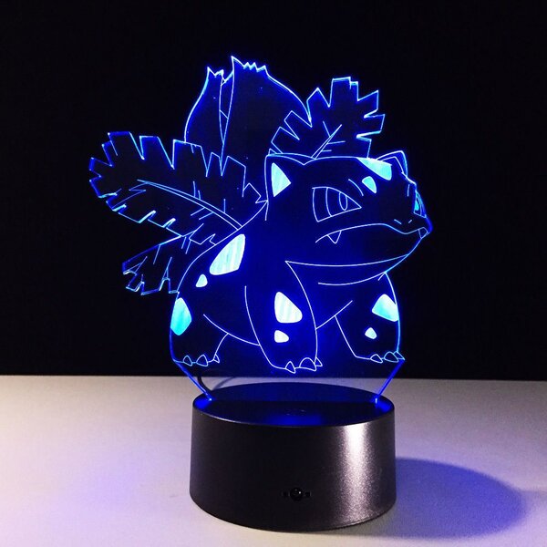 Beling 3D lampa, Ivysaur, 7 farebná S474