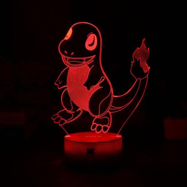 Beling 3D lampa,Charmander, 7 farebná S476