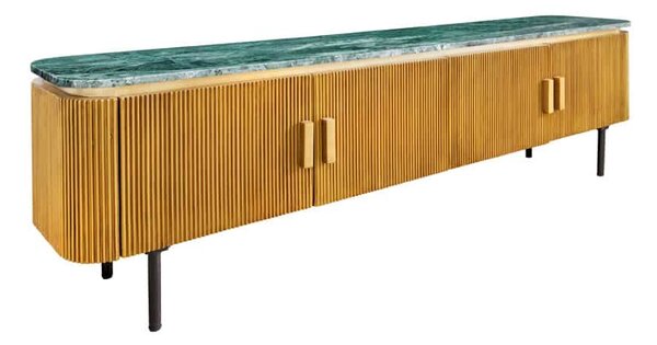 Dizajnový TV stolík Ifama 160 cm zelený mramor
