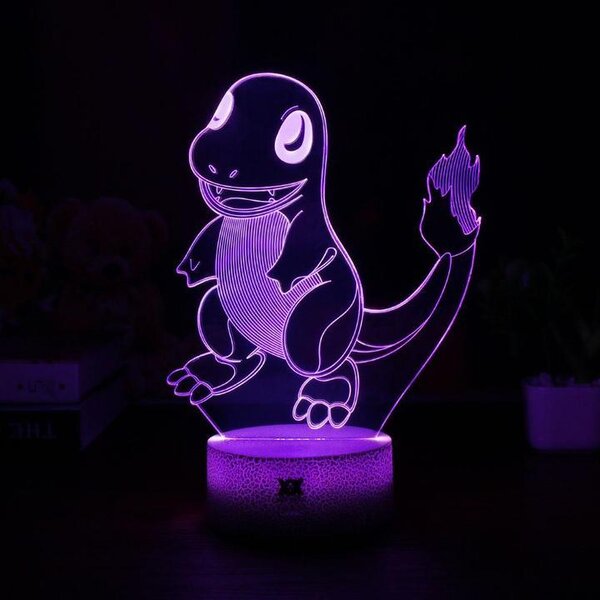 Beling 3D lampa,Charmander, 7 farebná S476