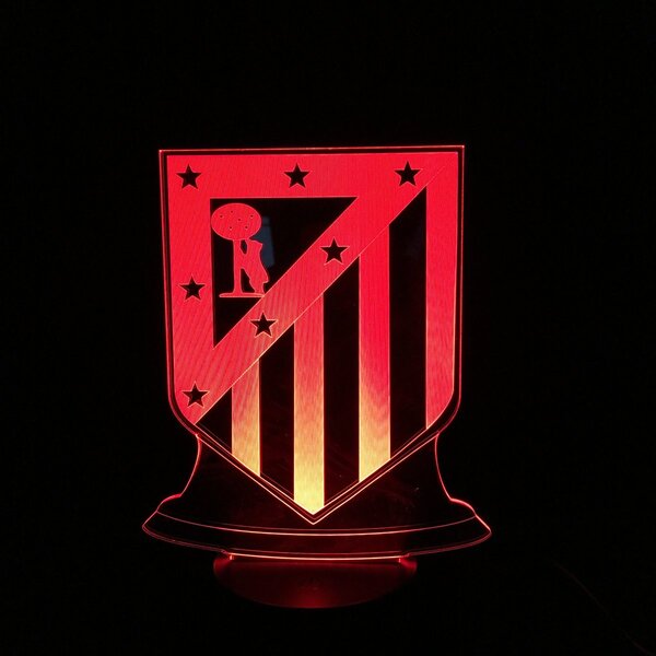 Beling 3D lampa, Club Atlético de Madrid ,futbalový darček,16 farebná S468