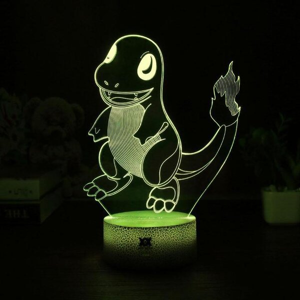 Beling 3D lampa,Charmander, 7 farebná S476