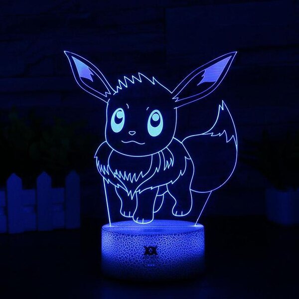 Beling 3D lampa, Eevee, 7 farebná S478