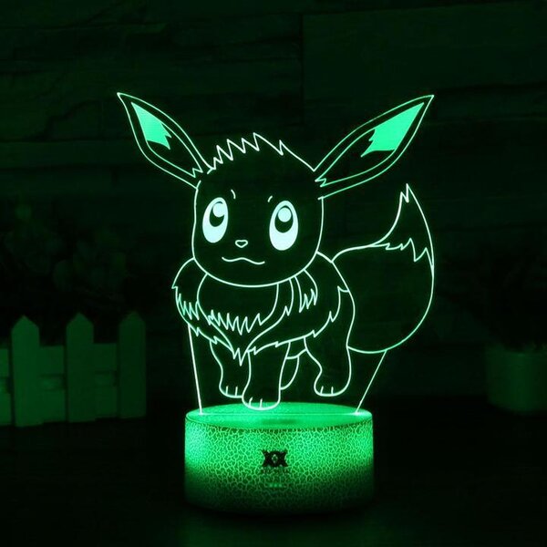 Beling 3D lampa, Eevee, 7 farebná S478