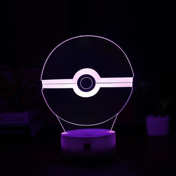 Beling 3D lampa,Pokebal , 7 farebná S482