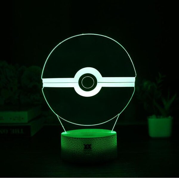 Beling 3D lampa,Pokebal , 7 farebná S482