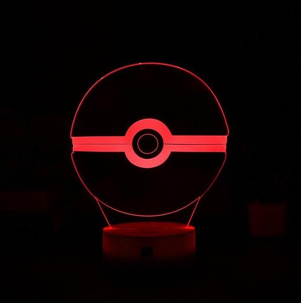 Beling 3D lampa,Pokebal , 7 farebná S482