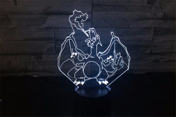 Beling Detská lampa,Charizard, 7 farebná QS477