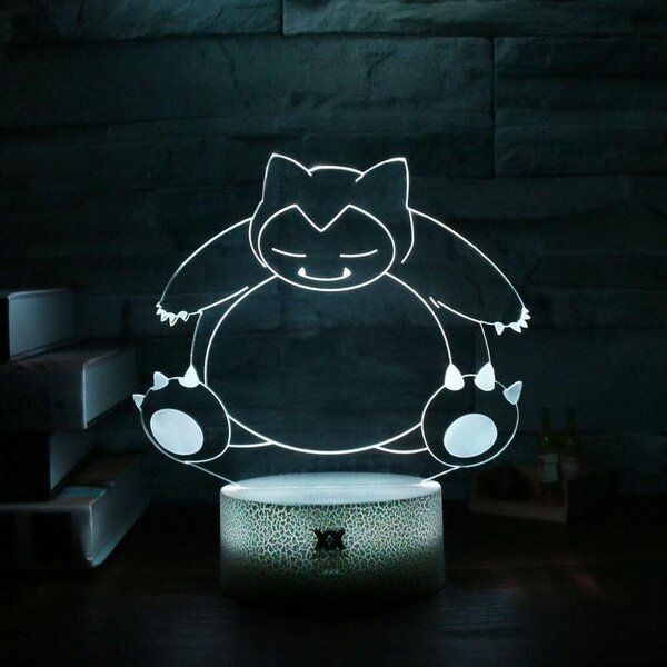 Beling 3D lampa,Snorlax , 7 farebná S483