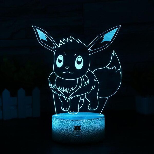Beling 3D lampa, Eevee, 7 farebná S478