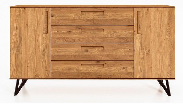 Vysoká komoda z dubového dreva 182x100 cm Golo - The Beds