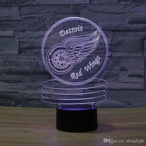 Beling Detská lampa, Detroit Red Wings, 7 farebná QS490