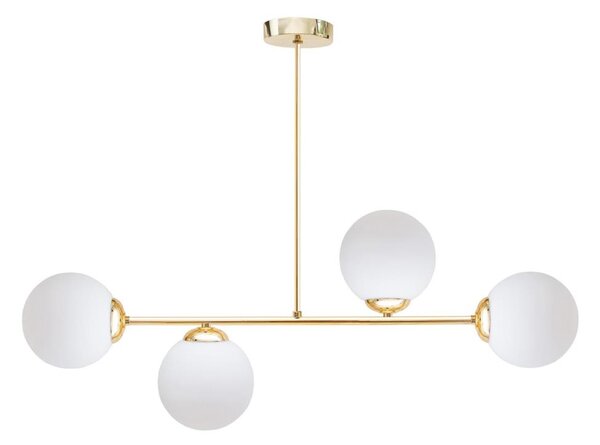 Luster na tyči FIRA 4xE27/60W/230V zlatá