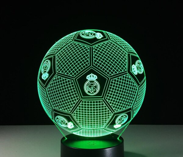 Beling Detská lampa, Lopta s logom Real Madrid, 7 farebná QS200