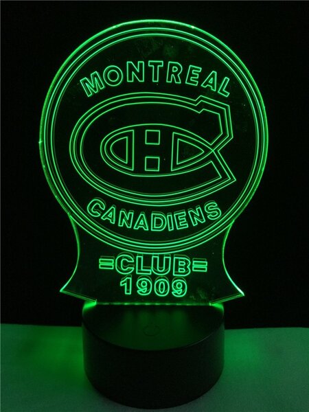 Beling 3D lampa, Montreal Canadiens, 16 farebná S494