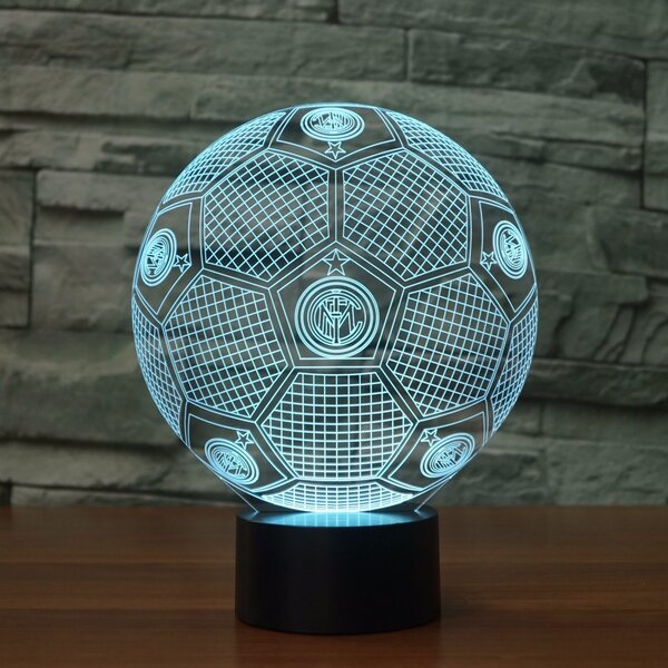 Beling Detská lampa, Inter Milano lopta , 7 farebná QS466