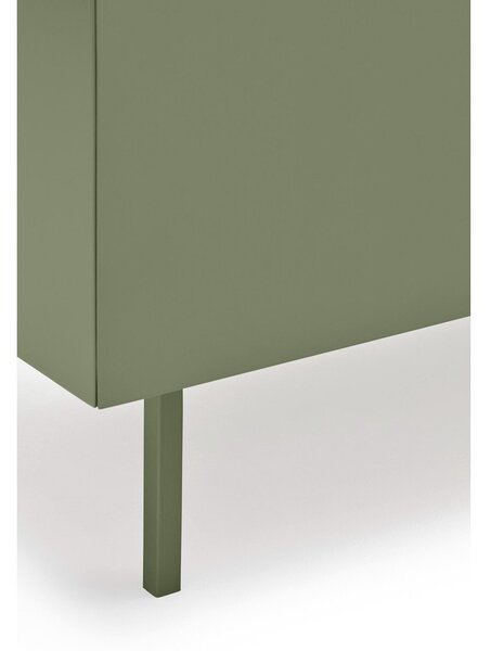 Zelená/v prírodnej farbe nízka komoda v dekore duba 165x78 cm Arista – Teulat