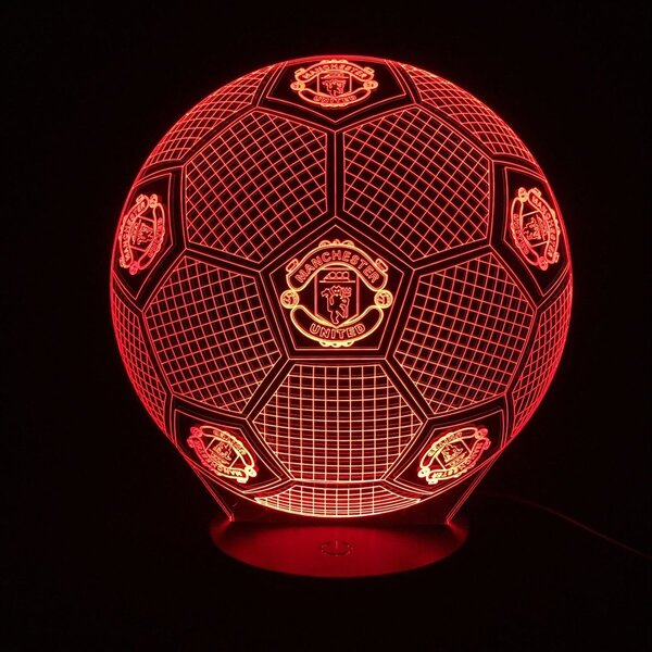 Beling Detská lampa, Lopta s logom Manchester, 7 farebná QS199
