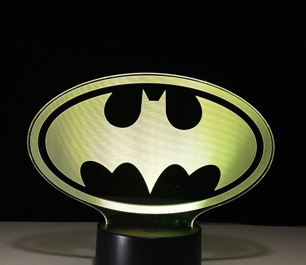 Beling 3D lampa, Batnam logo , 7 farebná S495
