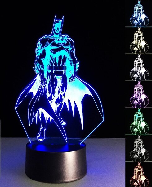 Beling 3D lampa, Batnam , 7 farebná S496