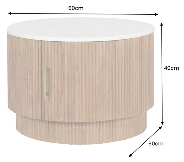 Dizajnový konferenčný stolík Raghuvir 60 cm hnedé mango