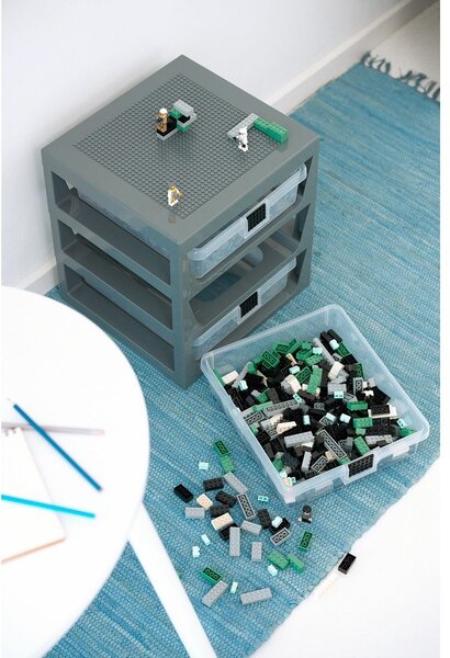Sivý organizér s 3 zásuvkami LEGO® Storage