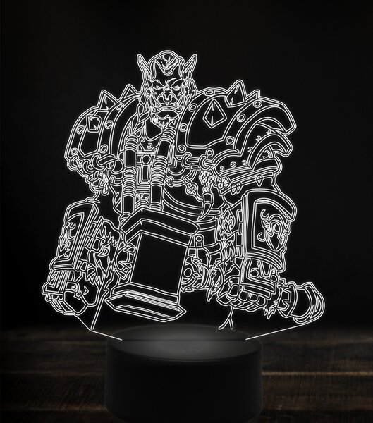 Beling 3D lampa, Durotan 2, 7 Farebná S163842SAD