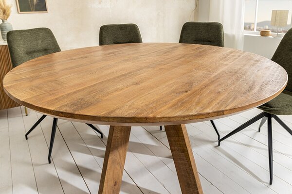 Okrúhly jedálenský stôl Eglantine 120 cm hnedé mango