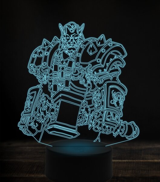 Beling 3D lampa, Durotan 2, 7 Farebná S163842SAD