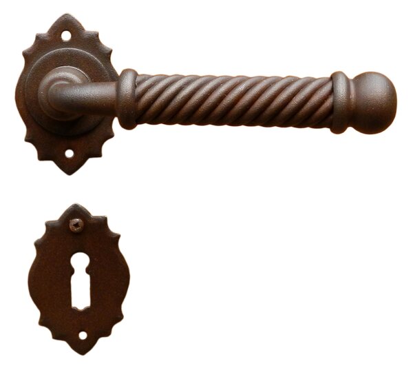 GALBUSERA Kovaná kľučka 2101 - PZ, červeno-hnedá corten
