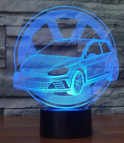 Beling 3D lampa, VW golf, 7 farebná S513
