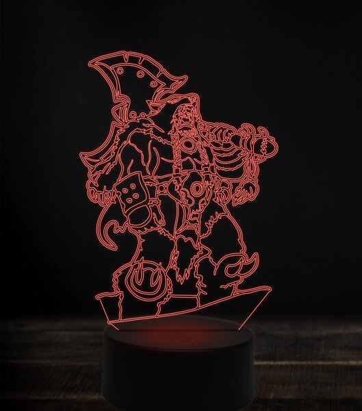 Beling 3D lampa, Durotan, 7 Farebná S163842FV