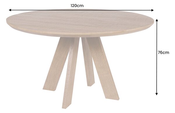 Okrúhly jedálenský stôl Eglantine 120 cm hnedé mango