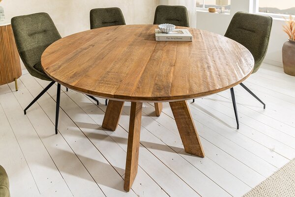 Okrúhly jedálenský stôl Eglantine 120 cm hnedé mango