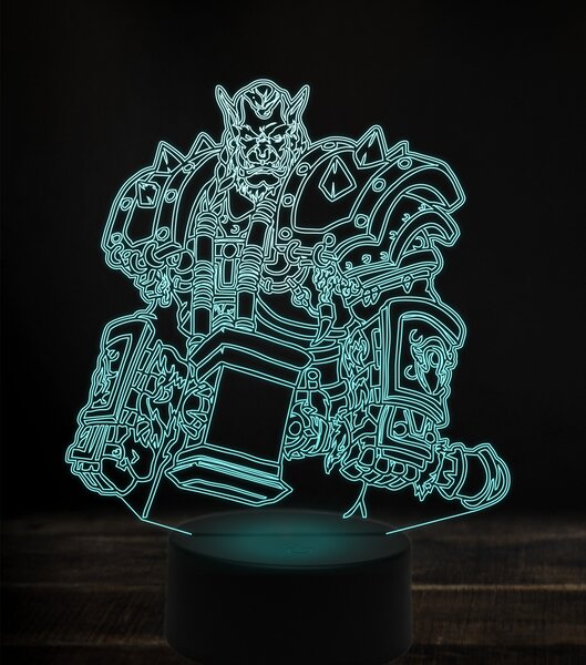 Beling 3D lampa, Durotan 2, 7 Farebná S163842SAD