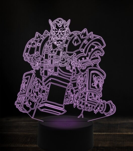 Beling 3D lampa, Durotan 2, 7 Farebná S163842SAD