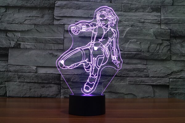 Beling 3D lampa, Black Widow, 7 farebná S501