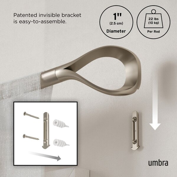 Roztiahnuteľná garniža z nehrdzavejúcej ocele 107 - 305 cm Loop – Umbra