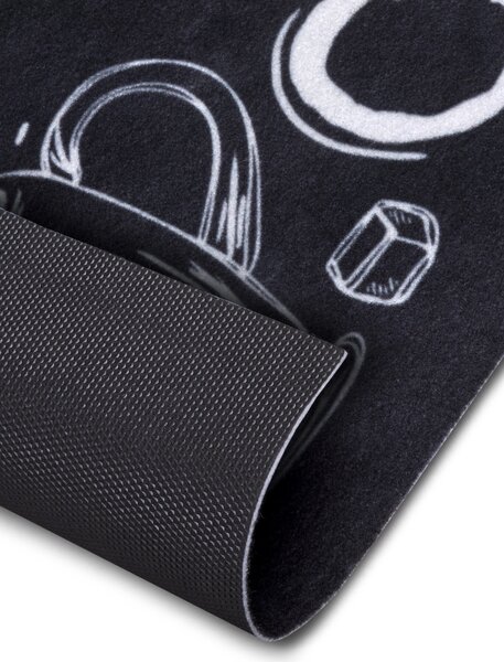 Hanse Home , Behúň Cook & Clean 105733 Black White, 50x150, čierna, kuchyňa