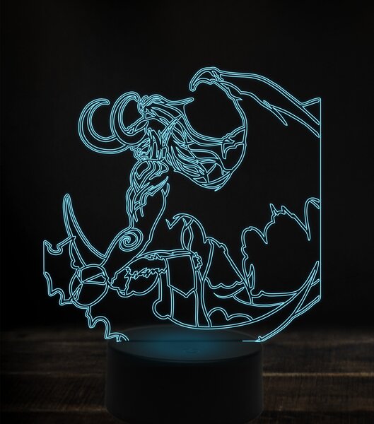 Beling 3D lampa,Illidan Stormrage , 7 Farebná S163842TGA