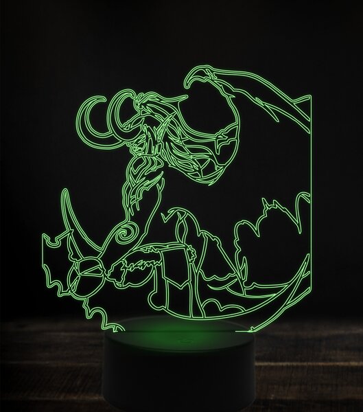 Beling 3D lampa,Illidan Stormrage , 7 Farebná S163842TGA